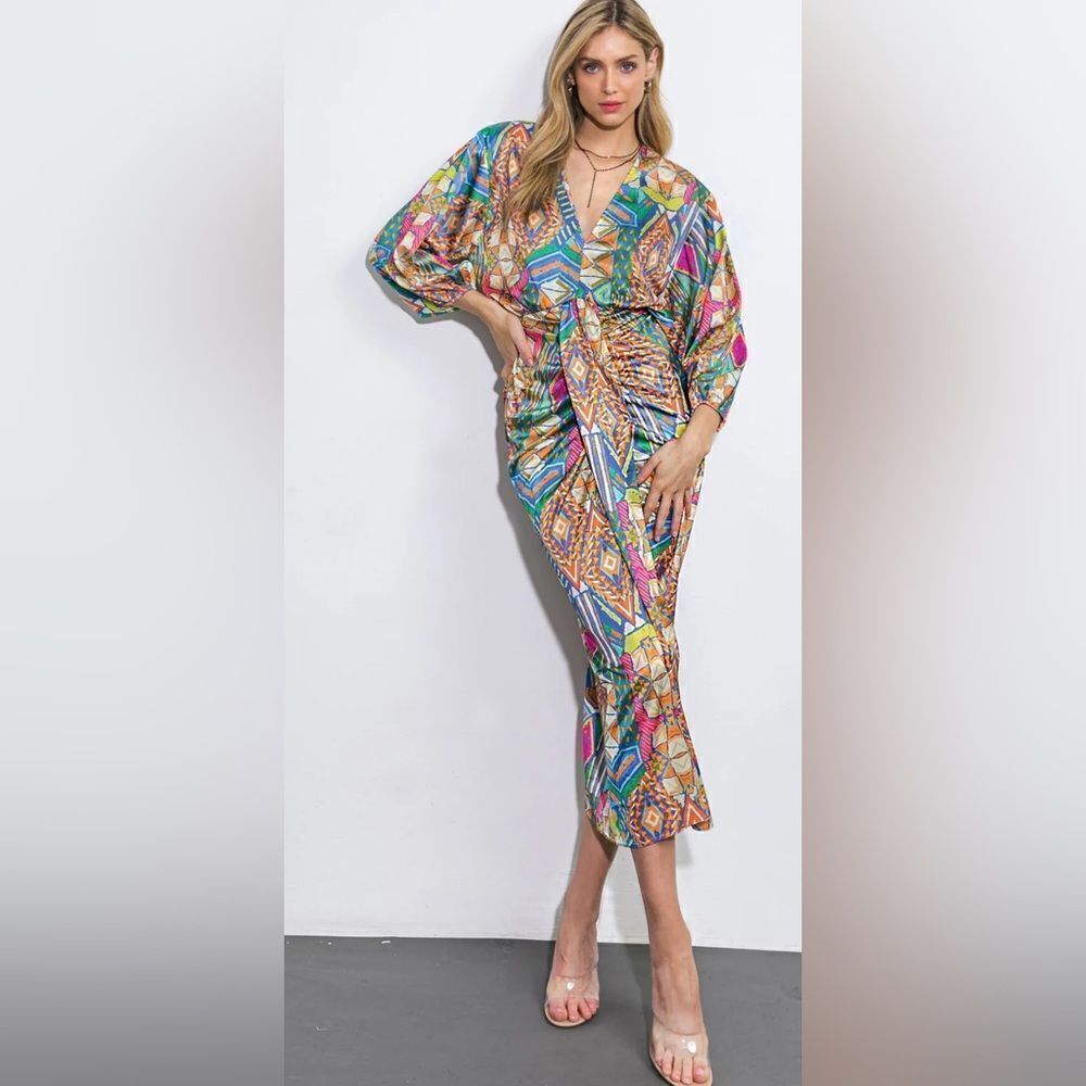NOTHING'S CHANGED WOVEN MIDI
DRESS